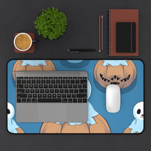 DistinctInk Desk Mat with Ghost Skeleton Pumpkin Pattern Design for Halloween