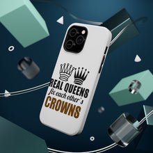 DistinctInk ToughCase for Apple iPhone, Compatible with MagSafe Charging - Real Queens Fix Each Other's Crowns