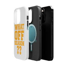 DistinctInk ToughCase for Apple iPhone, Compatible with MagSafe Charging - What Off Season? Basketball