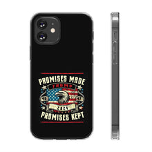 DistinctInk Hybrid (Acrylic/TPU) Clear Slim Fit Case for Apple iPhone | Trump: Promises Made, Promises Kept - Conservative