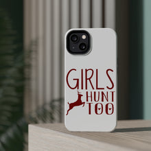 DistinctInk ToughCase for Apple iPhone, Compatible with MagSafe Charging - Girls Hunt Too - Deer