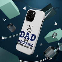 DistinctInk ToughCase for Apple iPhone, Compatible with MagSafe Charging - Dad and Mechanic - Nothing Scares Me