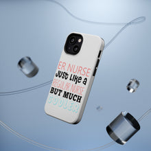 DistinctInk ToughCase for Apple iPhone, Compatible with MagSafe Charging - ER Nurse Just Like Regular But Cooler