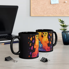 DistinctInk Black Coffee Mug - Finding Your Purpose in Life for Halloween LGBTQ+ Pride