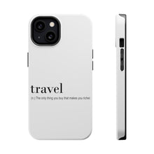 DistinctInk ToughCase for Apple iPhone, Compatible with MagSafe Charging - Travel - Thing to buy that makes you richer