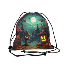 DistinctInk Drawstring Bag / Backpack with Trick or Treat Fun Design for Halloween