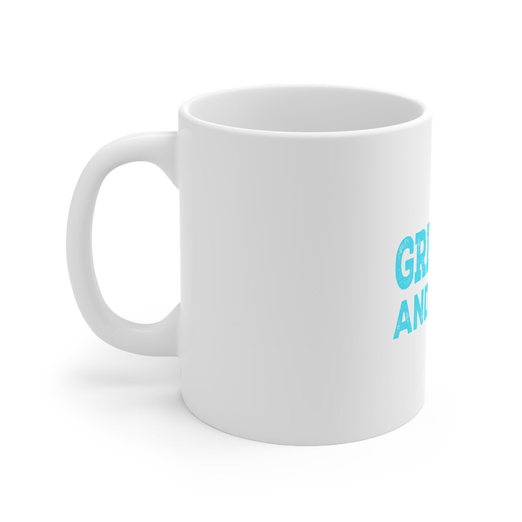 Glossy White Coffee / Tea Mug - Golf Grip It And Rip It, view 2