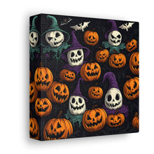 DistinctInk Canvas Wall Art with "Halloween Haunts and Pumpkin Pals" for Halloween