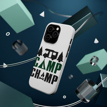 DistinctInk ToughCase for Apple iPhone, Compatible with MagSafe Charging - Camp Champ - Camping Fire