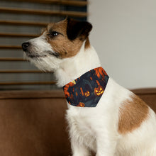 DistinctInk Adjustable Pet Banana Collar with Darkness Falls on Halloween Design for Halloween