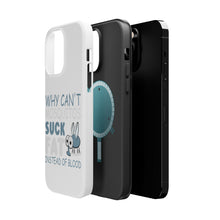 DistinctInk ToughCase for Apple iPhone, Compatible with MagSafe Charging - Why Can't Mosquitos Suck Fat Instead of Blood