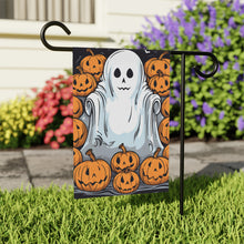 DistinctInk Garden & House Banner / Flag with Skeletal Ghostly Pumpkins Design for Halloween