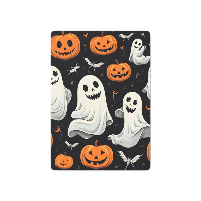 DistinctInk Playing / Poker Cards with Spooky Skeleton Pumpkin Patch Design for Halloween