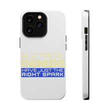 DistinctInk ToughCase for Apple iPhone, Compatible with MagSafe Charging - Electrical Engineers Have the Right Spark
