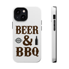 DistinctInk ToughCase for Apple iPhone, Compatible with MagSafe Charging - Beer & Barbecue BBQ