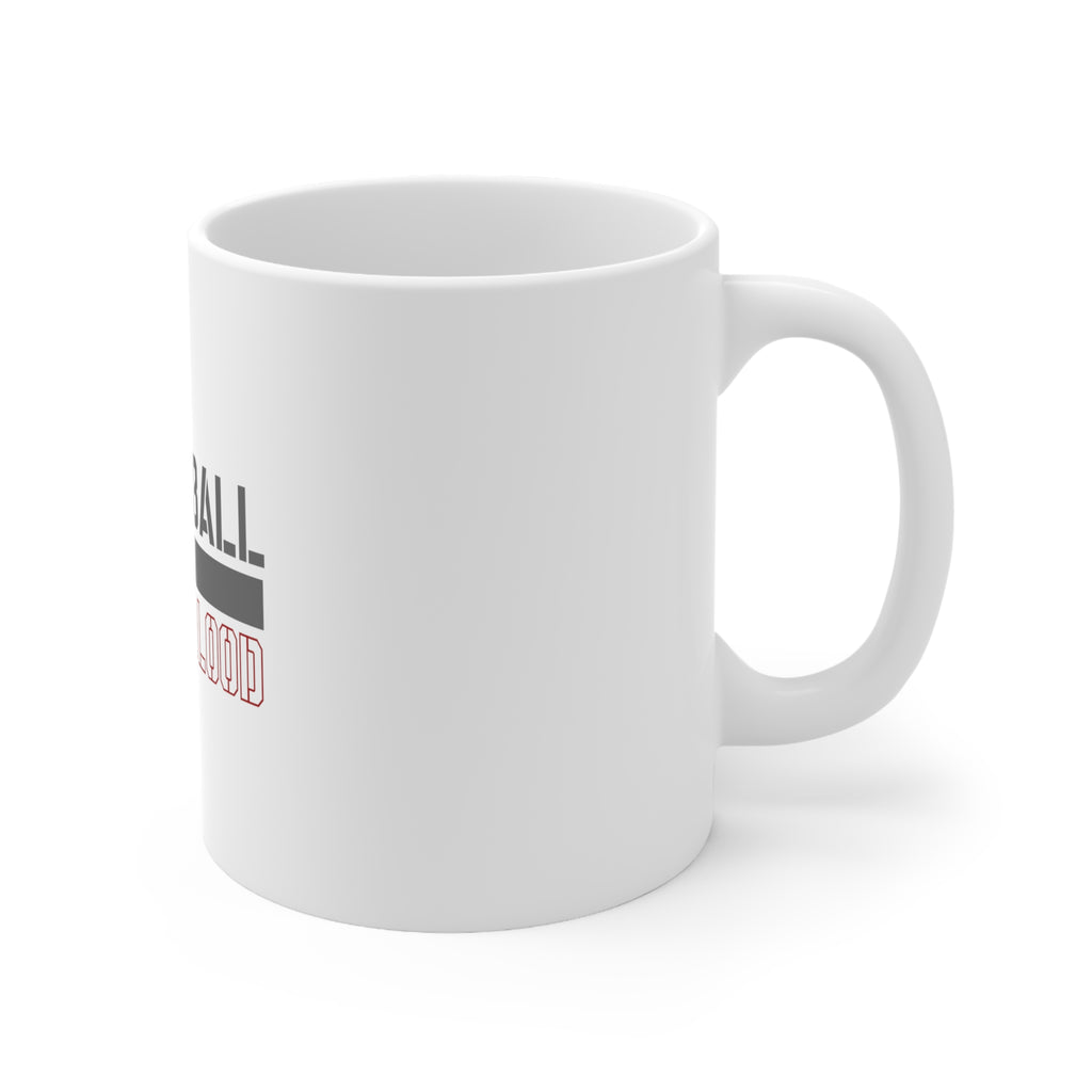 Glossy White Coffee / Tea Mug - Basketball is in My Blood, view 3