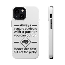 DistinctInk ToughCase for Apple iPhone, Compatible with MagSafe Charging - Bears Are Fast But Not Too Picky