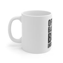 DistinctInk Glossy White Coffee / Tea Mug - Official Baseball Butt Inspector