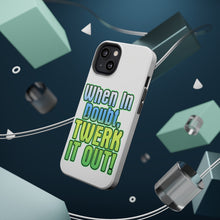 DistinctInk ToughCase for Apple iPhone, Compatible with MagSafe Charging - When in Doubt Twerk it Out