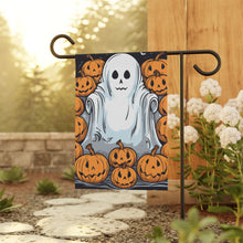 DistinctInk Garden & House Banner / Flag with Skeletal Ghostly Pumpkins Design for Halloween