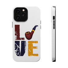 DistinctInk ToughCase for Apple iPhone, Compatible with MagSafe Charging - Love Pipe Smoking