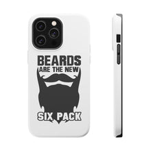 DistinctInk ToughCase for Apple iPhone, Compatible with MagSafe Charging - Beards are the New Six Pack
