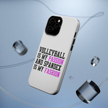 DistinctInk ToughCase for Apple iPhone, Compatible with MagSafe Charging - Volleyball is My Passion Spandex My Fashion