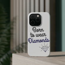 DistinctInk ToughCase for Apple iPhone, Compatible with MagSafe Charging - Born to Wear Diamonds