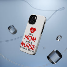 DistinctInk ToughCase for Apple iPhone, Compatible with MagSafe Charging - Mom and a Nurse Nothing Scares Me