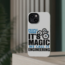 DistinctInk ToughCase for Apple iPhone, Compatible with MagSafe Charging - People Think It's Magic It's Engineering