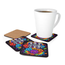 DistinctInk (Set of 4) Corkwood Coasters with Exploring Inner KnowledgeDesign for Halloween LGBTQ+ Pride