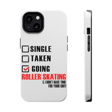 DistinctInk ToughCase for Apple iPhone, Compatible with MagSafe Charging - Single Taken Going Roller Skating