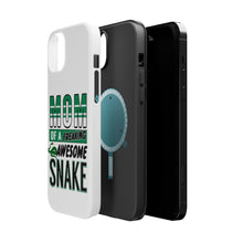 DistinctInk ToughCase for Apple iPhone, Compatible with MagSafe Charging - Mom of a Freaking Awesome Snake