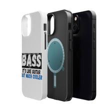DistinctInk ToughCase for Apple iPhone, Compatible with MagSafe Charging - Bass - It's Like Guitar But Much Cooler