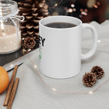 DistinctInk Glossy White Coffee / Tea Mug - Money Is Calling Decline or Accept