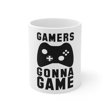 DistinctInk Glossy White Coffee / Tea Mug - Gamers Gonna Game - Video Games