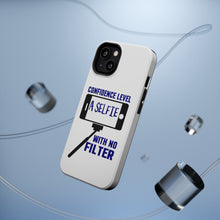 DistinctInk ToughCase for Apple iPhone, Compatible with MagSafe Charging - Confidence Level Selfie with No Filter