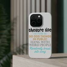 DistinctInk ToughCase for Apple iPhone, Compatible with MagSafe Charging - Theatre Life - Odd Things in Public