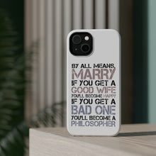 DistinctInk ToughCase for Apple iPhone, Compatible with MagSafe Charging - Marry - Good Wife Become Happy