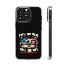 DistinctInk Hybrid (Acrylic/TPU) Clear Slim Fit Case for Apple iPhone | Trump: Promises Made, Promises Kept - Conservative