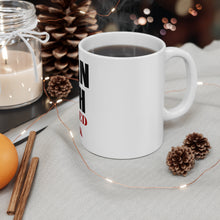 DistinctInk Glossy White Coffee / Tea Mug - Born to Fish, Forced to Work