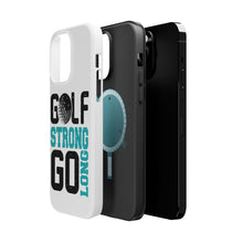 DistinctInk ToughCase for Apple iPhone, Compatible with MagSafe Charging - Golf Strong Go Long