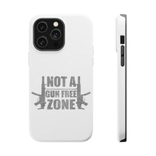 DistinctInk ToughCase for Apple iPhone, Compatible with MagSafe Charging - Not a Gun Free Zone