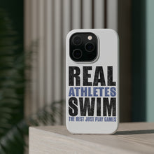 DistinctInk ToughCase for Apple iPhone, Compatible with MagSafe Charging - Real Athletes Swim Rest Play Games