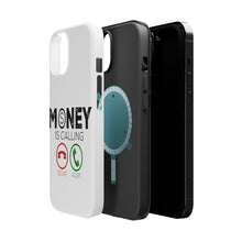DistinctInk ToughCase for Apple iPhone, Compatible with MagSafe Charging - Money Is Calling Decline or Accept