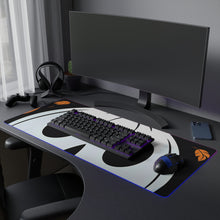 DistinctInk LED Gaming Mouse Pad with Ghost Skeleton Cartoon Pumpkin Design for Halloween