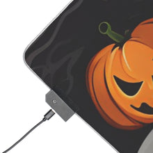 DistinctInk LED Gaming Mouse Pad with Haunted Harvest Time Design for Halloween