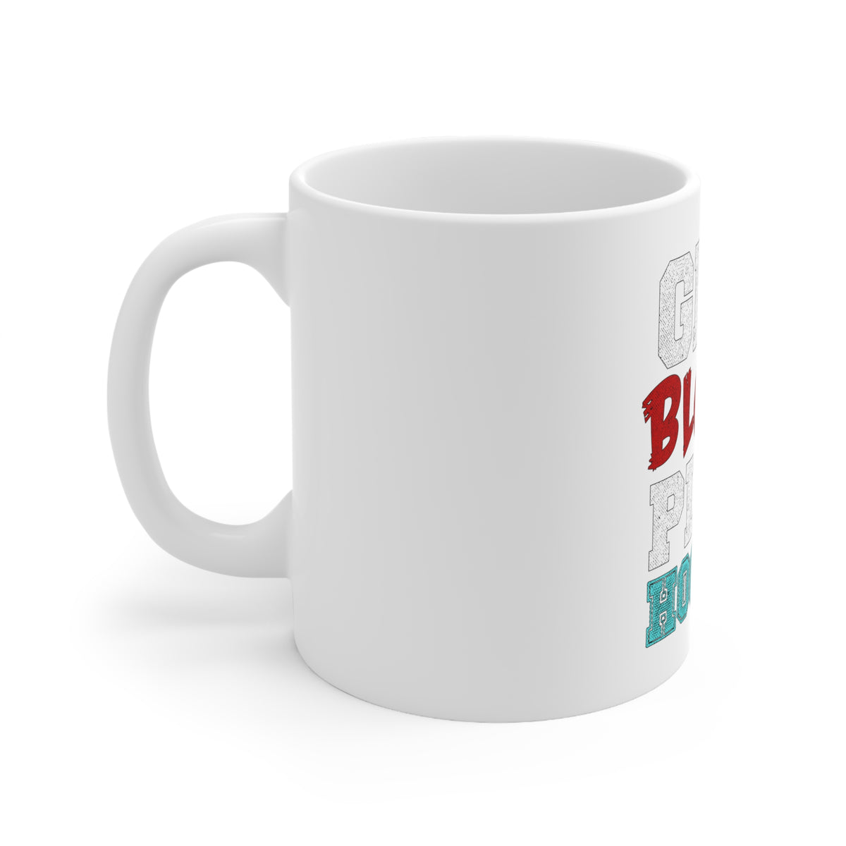 Glossy White Coffee / Tea Mug - Give Blood Play Hockey, view 2