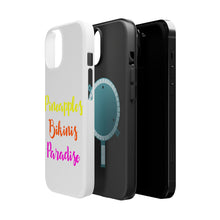 DistinctInk ToughCase for Apple iPhone, Compatible with MagSafe Charging - Pineapples Bikinis Paradise