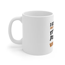 DistinctInk Glossy White Coffee / Tea Mug - I Get Drunk & Grill Things